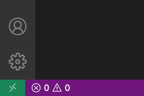 Window Indicator in bottom left corner of VS Code